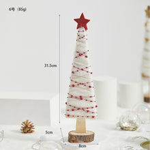 Load image into Gallery viewer, Christmas Gift Decoration Wooden Wool Felt Cute Santa Claus Christmas Tree Desktop Decoration Kids Gift
