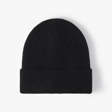 Load image into Gallery viewer, Beanie Hat Women's Autumn and Winter Wild Light Board Show Face Men's Knitted Hat Black Fashionable Warm Woolen Cap Women
