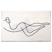 Load image into Gallery viewer, Body Art Cashmere-like Bedroom Carpet Absorbent Floor Mat Abstract Line Door Mat
