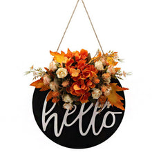 Load image into Gallery viewer, Dexiang 30cm Circular Wood Welcome Signboard Doors and Windows Decoration Garland
