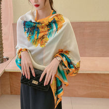 Load image into Gallery viewer, Spring and Summer New Silk Scarf Gift Silk Imitation Silk Women's Printed Imitation Mulberry Silk Beach Towel Shawl Scarf

