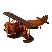 Load image into Gallery viewer, Wooden Vintage Handmade Airplane Scale Model Ornaments Decor Creative Home Desktop Retro Aircraft Decoration Toy Gift Collection
