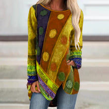 Load image into Gallery viewer, Women's Autumn Retro Top Irregular Loose Long-Sleeved T-shirt
