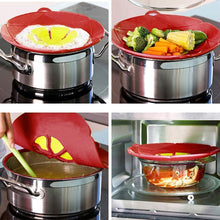 Load image into Gallery viewer, Silicagel Spill-Proof Pot Cover Silicone Anti-Flapping Pot Cover Anti-Oil Splash Silicone 26cm round Kitchen Anti-Boiling Pot Cover
