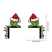 Load image into Gallery viewer, Christmas Green Miracle Fighter Corner Decoration Wooden Door Corner Decoration Home Decoration
