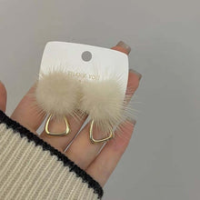 Load image into Gallery viewer, Autumn and Winter New Plush C- Type Ear Ring Simple Earrings Beautiful Circle Large Circle High-Grade Earrings

