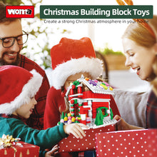 Load image into Gallery viewer, Mini Particle Christmas Building Blocks Gift Gingerbread Man Sweet House Castle with Light Boys and Girls Birthday Gift

