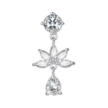 Load image into Gallery viewer, Collapsable Pole Zircon Navel Ring Navel Stud Piercing Jewelry
