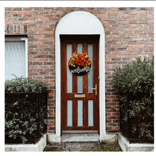 Load image into Gallery viewer, Dexiang 30cm Circular Wood Welcome Signboard Doors and Windows Decoration Garland
