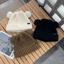 Load image into Gallery viewer, 2023 Cute Bear Warm Face Small Knitted Hat Children All-Match Cold Protection in Autumn and Winter Earflaps Woolen
