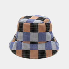 Load image into Gallery viewer, Colorful Plaid Fisherman Hat Outdoor Travel Vacation Wide Brim Sun Hat Sun-Shade Fisherman Hat
