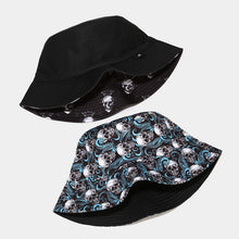 Load image into Gallery viewer, Skull Pattern Reversible Fisherman Hat Street Hip-Hop Hip-Hop Cap Sun Protection Sun Hat
