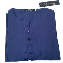 Load image into Gallery viewer, New Cotton Linen Shirt Youth Solid Color Simple round Neck Button Trendy Casual Long Sleeve Shirt
