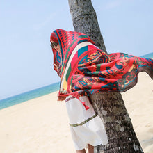 Load image into Gallery viewer, Summer Cotton and Linen Ethnic Style Travel Scarf Sunscreen Scarf Talma Women's Beach Scarf Printed Shawl New
