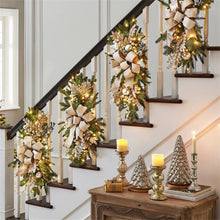 Load image into Gallery viewer, Christmas Stairs Bow Ornaments New Year Atmosphere Nordic Home Style Scene Decorations
