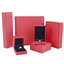 Load image into Gallery viewer, 4pcs/set Jewelry Storage Box Brushed PU Gift  Ring Pendant  Necklace Bracelet Holders Case with 4 boxes
