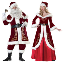 Load image into Gallery viewer, Christmas Outfit Christmas Adult Performance Costume Coaplay plus Size White Beard Grandpa Santa Claus Suits
