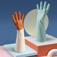 Load image into Gallery viewer, Dishwashing Household Kitchen Durable Rubber Waterproof Laundry Clothes Fleece-Lined Thickened Integral Velvet Winter Gloves
