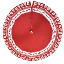 Load image into Gallery viewer, Christmas Decoration Supplies Knitted Acrylic Snowflake Christmas-Tree Skirt Tree Bottom Decorative Tree Apron
