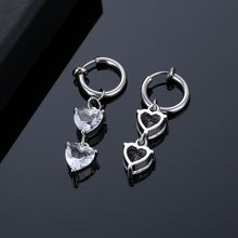 Load image into Gallery viewer, New Belly Ring Navel Stud Elastic Earrings Hanging Heart-Shaped Glass Zirconium
