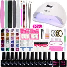 Load image into Gallery viewer, Nail Beauty Tool Set EBay Beginner Home Hot Lamp UV Polish Grinding Machine
