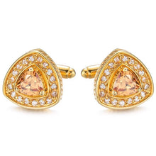 Load image into Gallery viewer, French Shirt Cufflinks Triangle 18K Gold Plating Xiukou Copper Cufflinks
