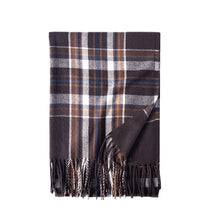Load image into Gallery viewer, Artificial Cashmere Scarf 2023 Winter Tassel Plaid Shawl Scarf Female Mid-Length Thickening Warm Scarf
