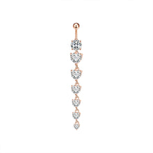 Load image into Gallery viewer, Peach Heart round Zirconium Belly Ring Navel Stud Piercing Jewelry
