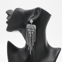 Load image into Gallery viewer, Long Earrings Love Tassel Exaggerated Earrings Zircon Earrings Shiny Elegant Earrings
