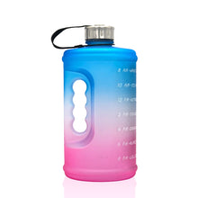 Load image into Gallery viewer, Gallon Water Bottle Fitness Workout with Time Marker Drink Large Capacity Plastic Drinking Bottles Portable kettle
