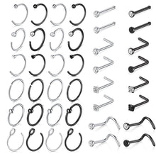 Load image into Gallery viewer, Nose Ring Medical Stainless Steel Nose Stud Mixed Suit
