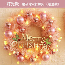 Load image into Gallery viewer, Christmas Decorative Pink Christmas Wreath 30/40/50cm Rattan Ring Shopping Window Scene

