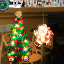 Load image into Gallery viewer, LED Christmas Sucker Lamp Snowman Shape Window Window Stickers Hanging Lamp Holiday Sucker Christmas Decoration Light
