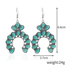 Load image into Gallery viewer, Ethnic Style Earrings Turquoise Retro National Style Earrings Set Bohemian Earrings
