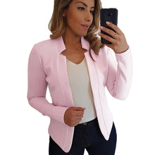 Load image into Gallery viewer, Autumn and Winter Small Suit Long Sleeve Solid Color Cardigan Outerwear Top Suit
