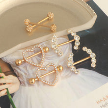 Load image into Gallery viewer, Nipple Ring 3 Pairs Set Combination Adhesive Nail Tongue Pin Piercing Jewelry
