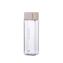 Load image into Gallery viewer, Water Bottle Square Water  Student Shatter Proof Plastic  Pc Transparent  Gift Cup
