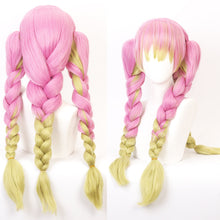 Load image into Gallery viewer, Kimetsu No Yaiba  Wig Love Column Mansi Honey Glass Cos Wig Double Tiger Clip Ponytail Cosplay Wig
