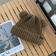 Load image into Gallery viewer, 2023 Cute Bear Warm Face Small Knitted Hat Children All-Match Cold Protection in Autumn and Winter Earflaps Woolen
