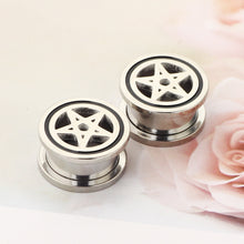 Load image into Gallery viewer, Stainless Steel Auricle Pentagram Channel Ear Extender Earrings Human Body Piercing Accessories
