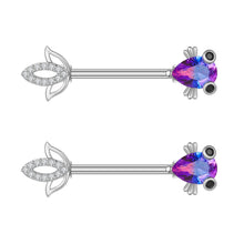Load image into Gallery viewer, Zircon Nipple Ring Adhesive Nail Piercing
