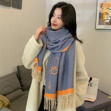 Load image into Gallery viewer, 2023 Winter New Artificial Cashmere Scarf F Letter All-Matching Long Tassel Shawl Fashion Thickened Scarf

