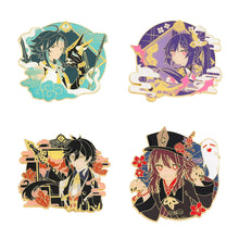 Load image into Gallery viewer, Cartoon Anime Game Derivative Golden M Badge Original God Brooch Sweet Rain Wendi Eye of God Carved Sunny Brooch
