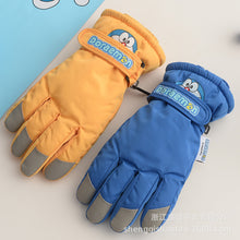 Load image into Gallery viewer, Children's Cute Cartoon Pokonyan Ski Gloves Fleece-Lined Thick Windproof Non-Slip
