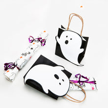 Load image into Gallery viewer, 10PCs Halloween Candy Bag Black Ghost Tote Bag DIY Black Halloween Candy Hand Bag
