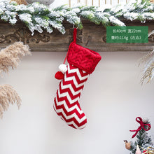 Load image into Gallery viewer, Christmas Decorations Knitted Christmas Stockings Woolen Yarn Socks Red and White Elk Gift Bag Children Gift Bag
