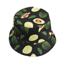 Load image into Gallery viewer, Avocado fruit pattern bucket hat brim outdoor men and women general casual cap
