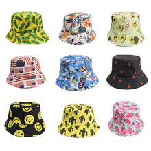 Load image into Gallery viewer, Unisex Reservible Creative Pattern Print Boonie Bucket Hat Cap Brim Outdoor Sun Safari Camping Fishing
