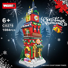 Load image into Gallery viewer, Mini Particle Christmas Building Blocks Gift Gingerbread Man Sweet House Castle with Light Boys and Girls Birthday Gift
