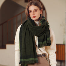 Load image into Gallery viewer, Scarf Border Color-Contrast Check Printed Shawl Scarf Direct Supply Women's Scarf
